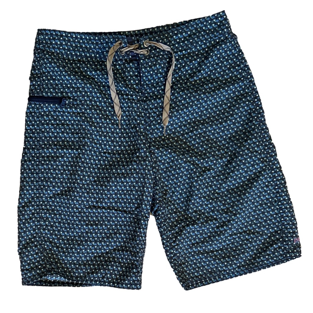 Patagonia Kids Blue Patterned Swim Trunks
